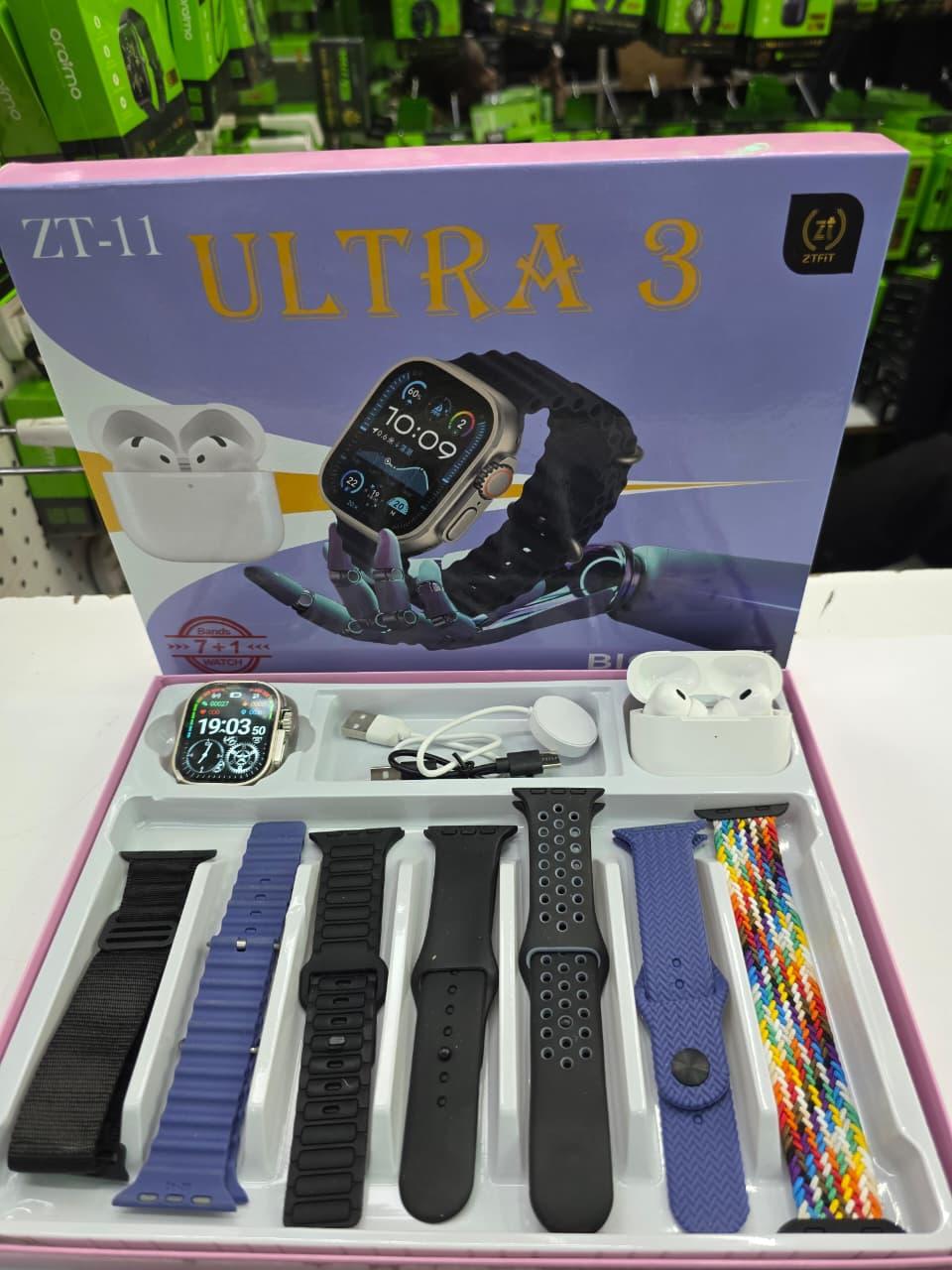 ZT-11  3 Smartwatch – 7-in-1 Gift Set (with Wireless Earbuds)