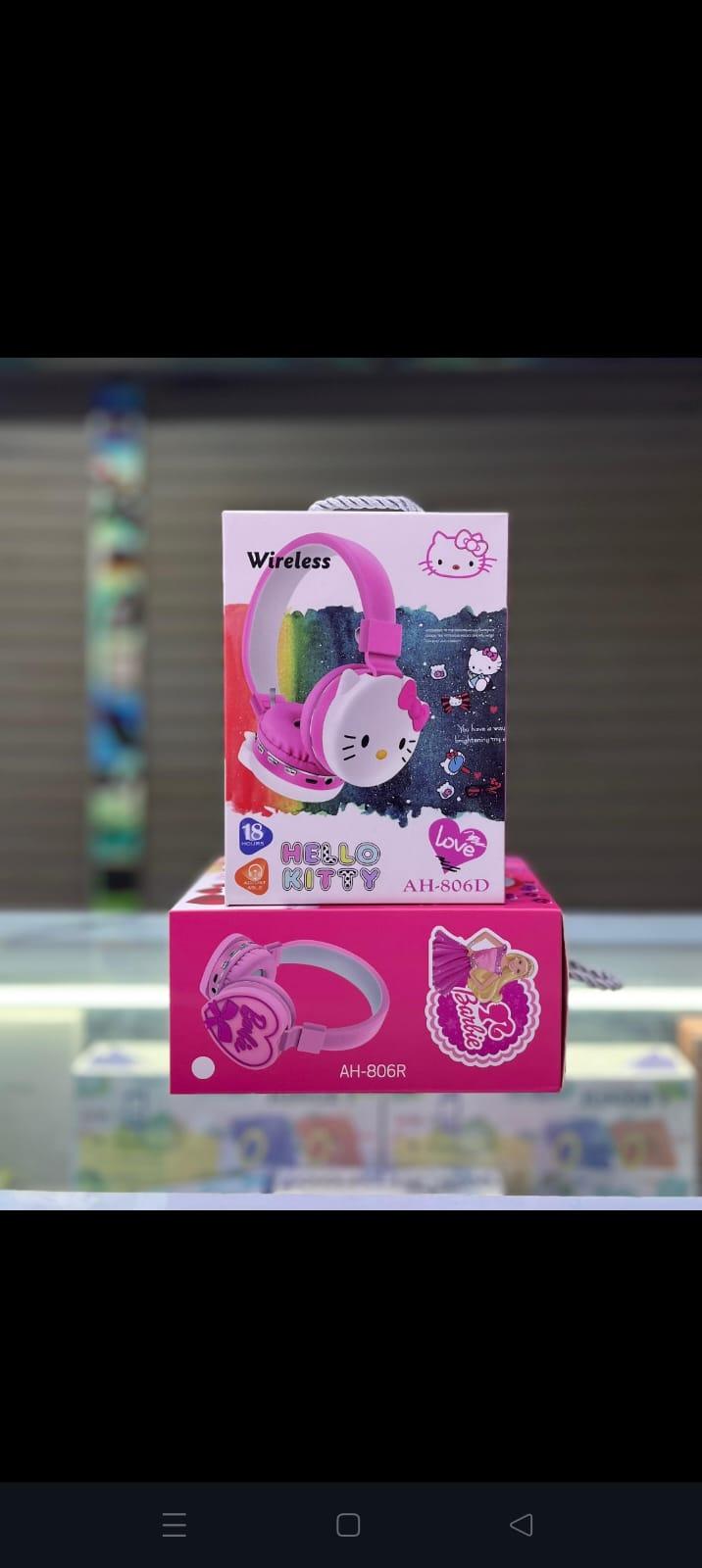 Hello Kitty AH-806D Wireless Headphones - Pink, Bluetooth, 18H Playtime