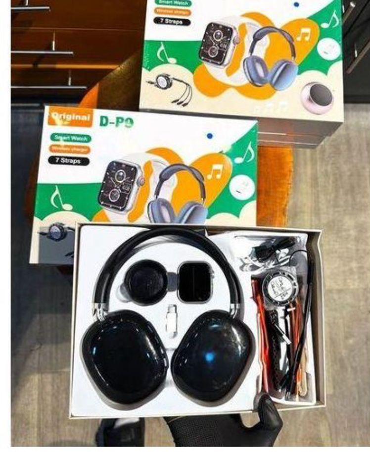D-P9 Series 10 Smartwatch Combo - 2.2" Display, Bluetooth, Wireless Charger, Mini Speaker
