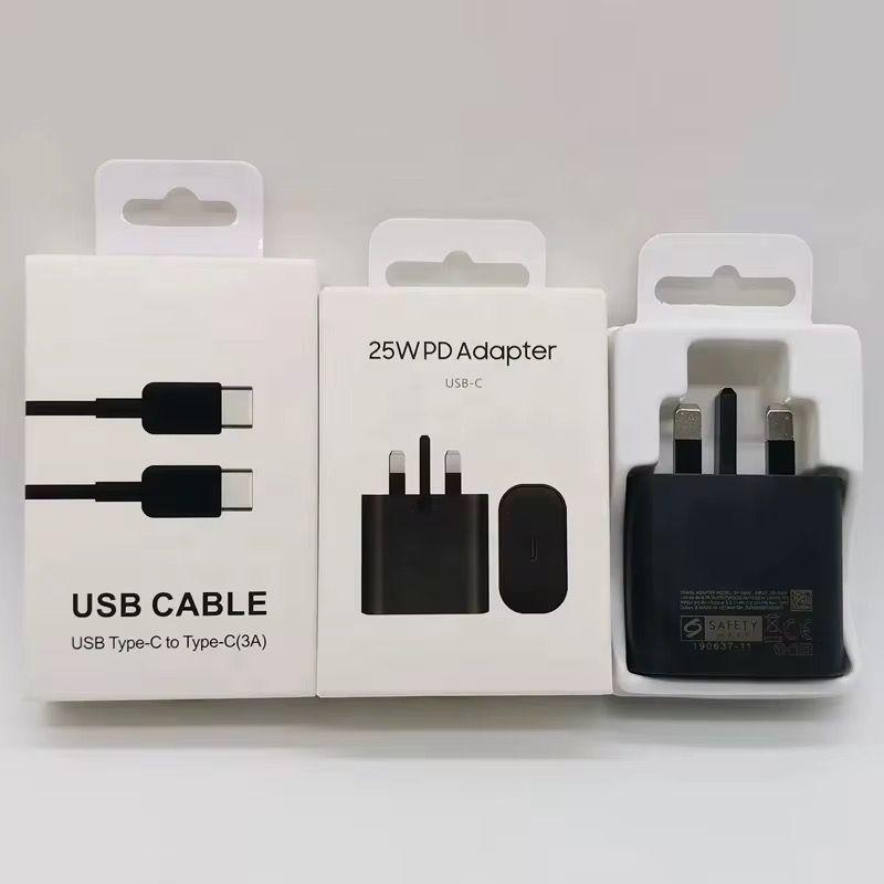 25W Fast Charger Adapter with USB-C Cable - Black