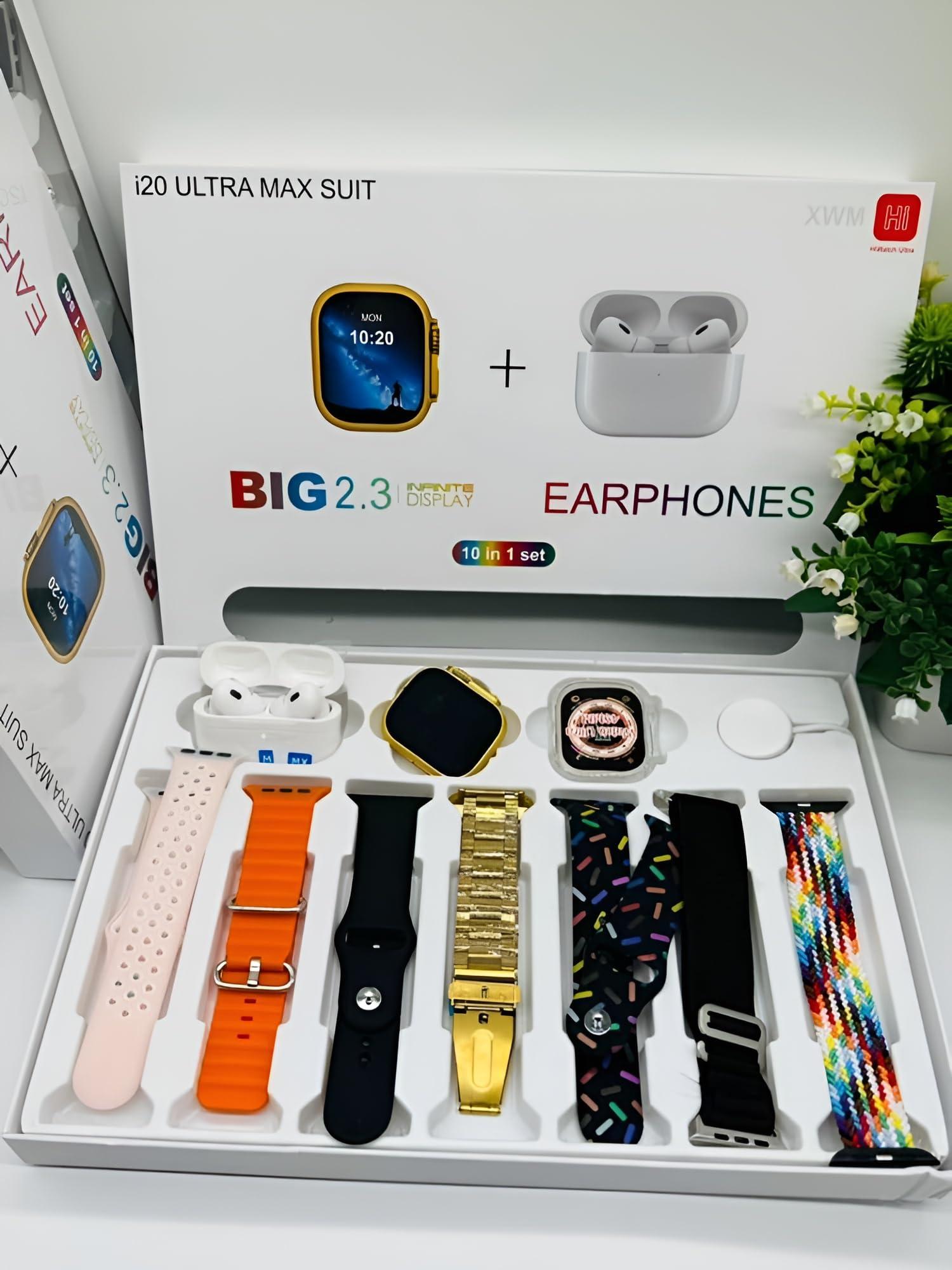 🔥 i20 Ultra 3 Max Suit Smartwatch + Earphones Combo 🔥
