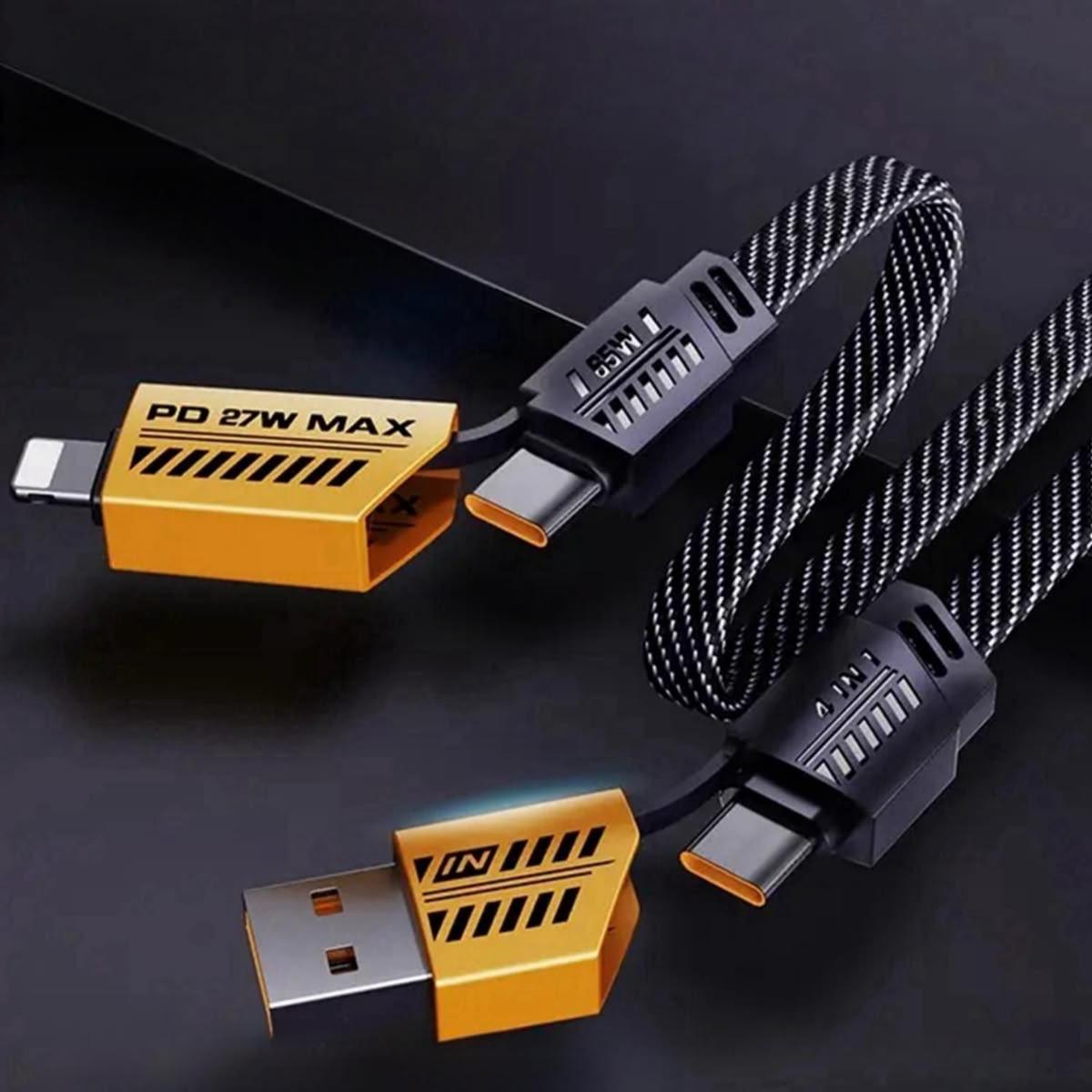 Fast Charging USB-C(PD Max) 4 in  1 cable