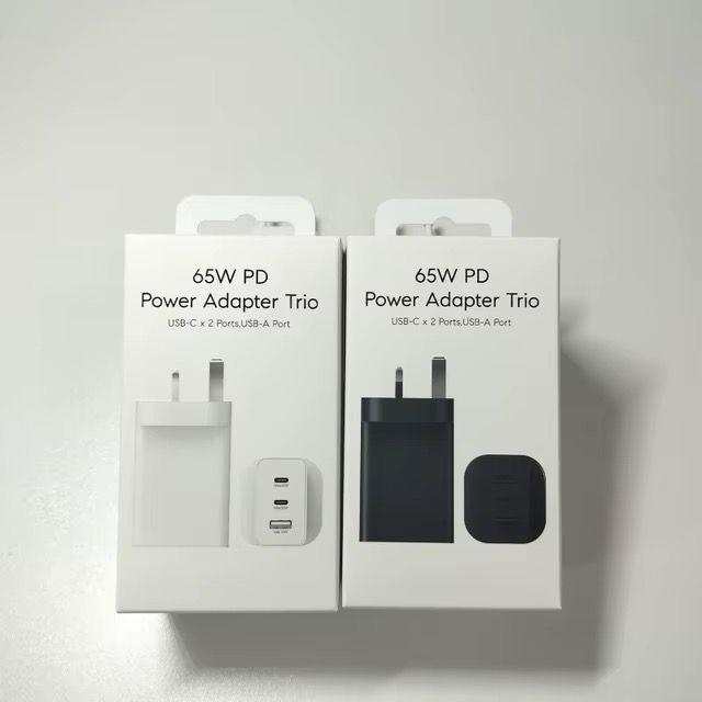 65W Fast Charging Adapter Dual Port USB-C & USB for Laptops
