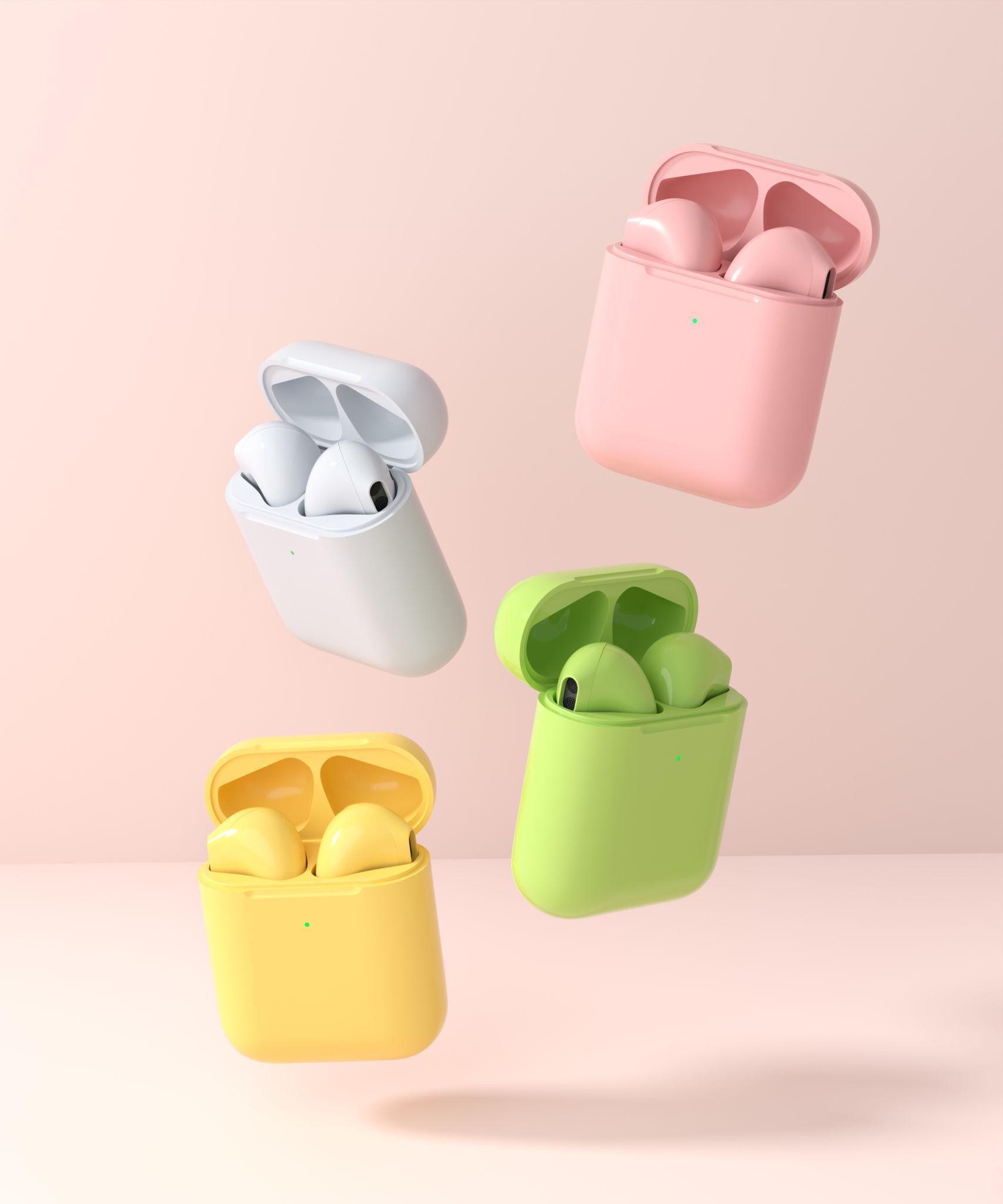 INPOD 12 Colorful Wireless Earbuds (Touch Control + Charging Case)
